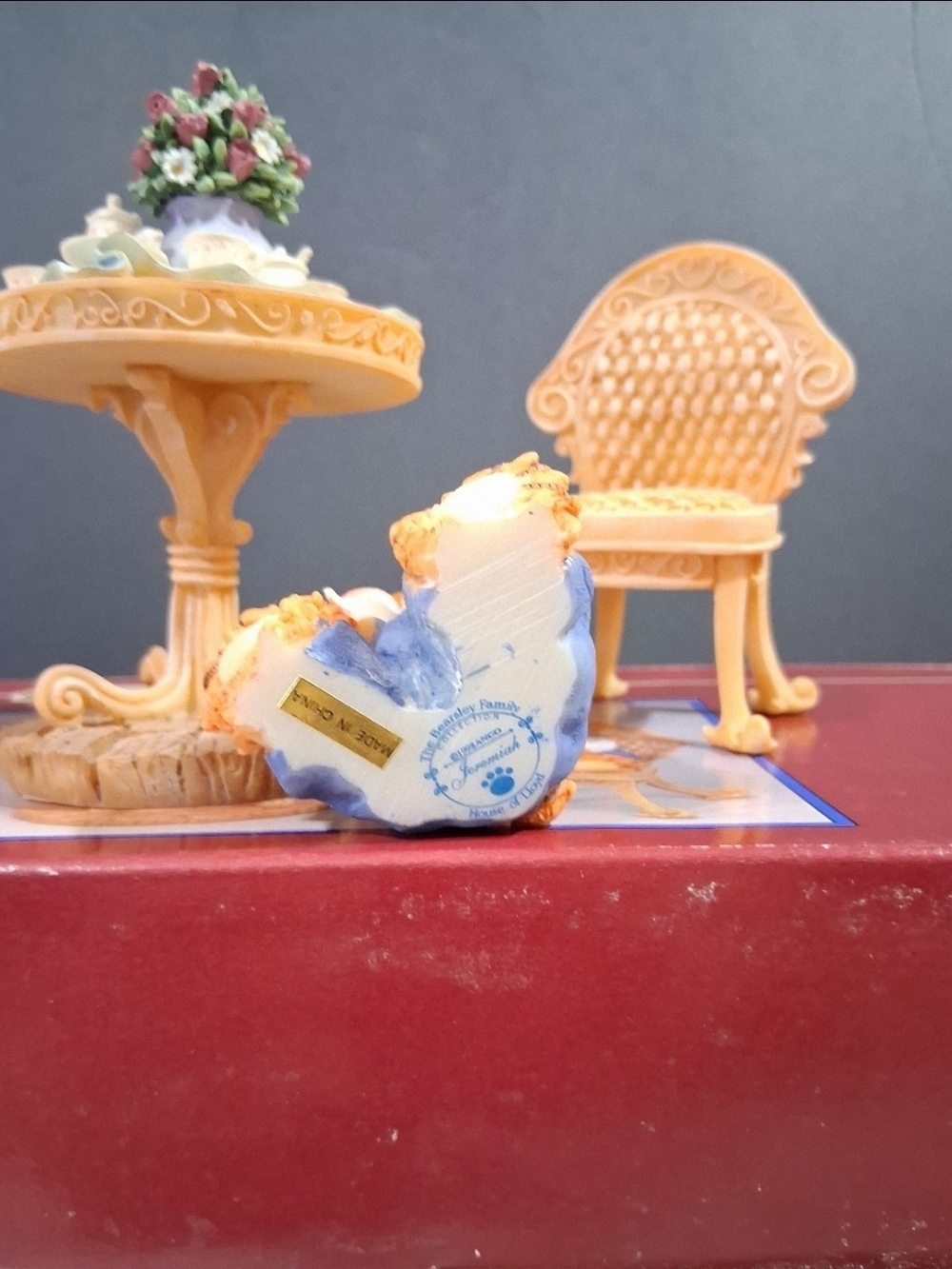 Vtg 1998 House of Lloyd Bearsley Family Two for Tea Bear Figurine Set Complete - Picture 10 of 11